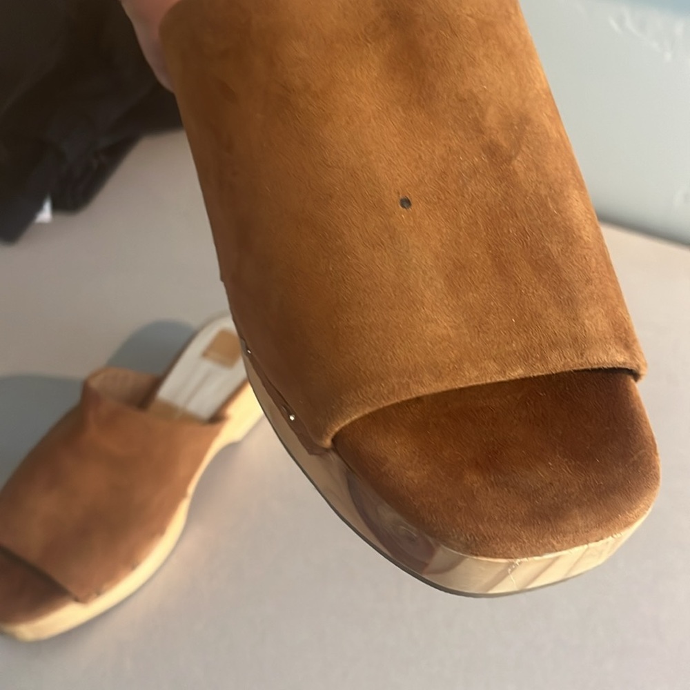 Dolce Vita wood platform mules with suede upper - Picture 5 of 6